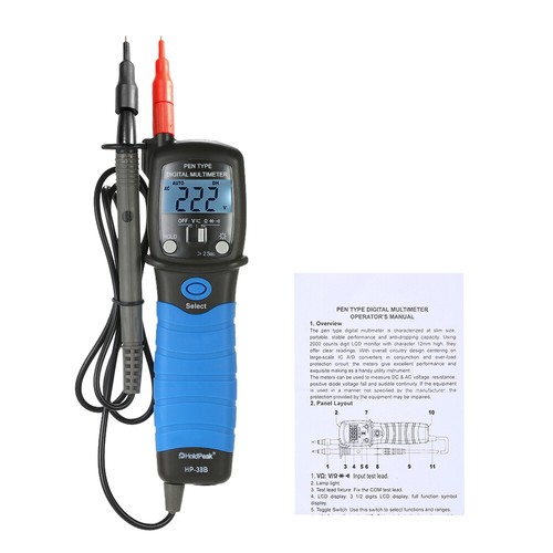 HoldPeak Handheld Multimeter Pen Type Meter DC AC Voltage Continuity Tester J6P4 - Picture 2 of 12