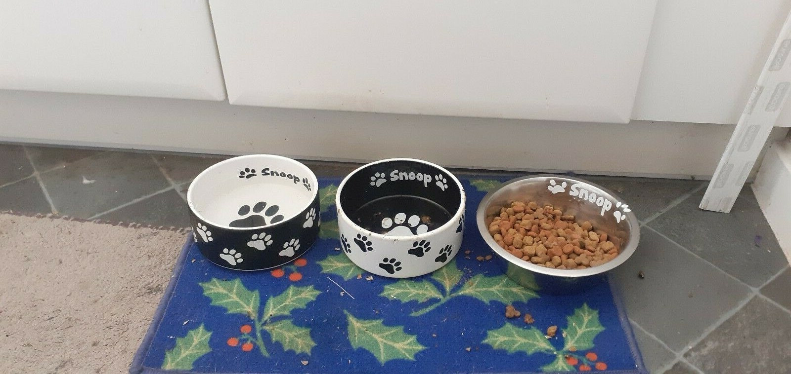 2x PERSONALISED DOG BOWL STICKER DISH CUSTOM PET PUPPY FOOD WATER TREAT