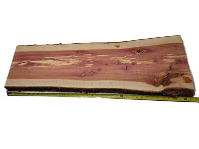LIVE EDGE MILLED THICK EASTERN RED CEDAR SLAB 37''L X 8-12''W X 1.8''T SHIPS FREE