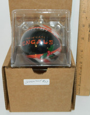 w gift box Cincinnati Bengals Football Christmas Tree Ornament Holiday Vtg NFL