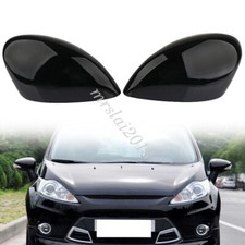 Par de tapas de cubierta de espejo retrovisor negro brillante L+R para Ford Fiesta MK7 2008-2017