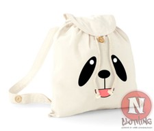 Chiot Visage Sac à Dos Drôle Mignon Vacances École Collège Coton Bio Jour Sac