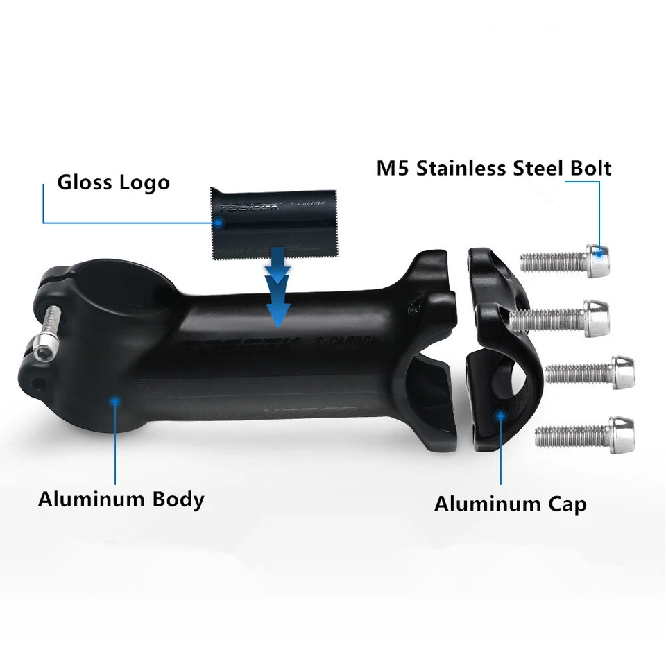 TOSEEK Aluminum Bicycle Stem 6°/17° MTB Road Biek Handlebar Stem 31.8*60-120mm - Image 4 of 4