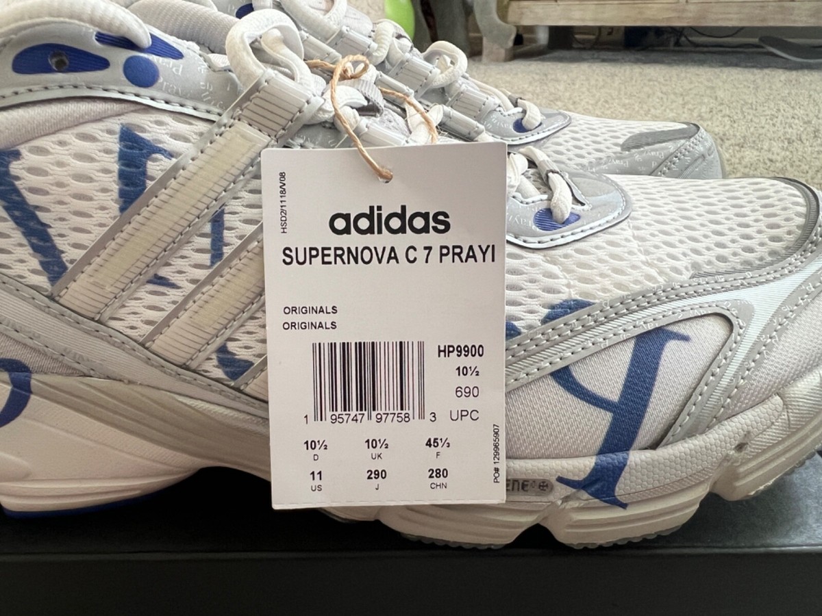 Praying x Adidas Supernova Shoes White Blue Silver Size 11 M | eBay