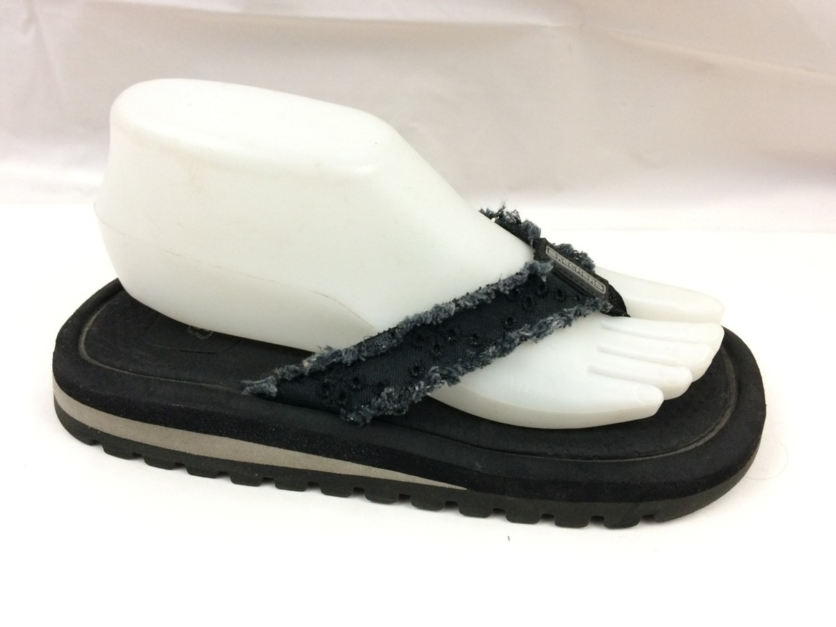 Women's Slippers Skechers T-strap Sandals Skechers Womens Med