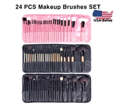 24PCS Pro Kabuki Makeup Brushes Set Foundation Powder Shadow Blending Brush SET