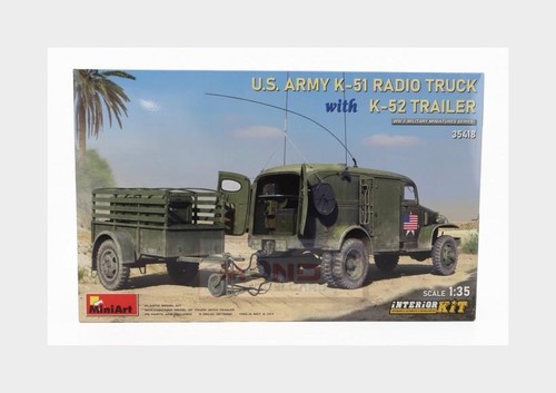 Maquette Camion U.S. Army K-51 Radio Truck With K-52 Trailer - Interior Kit| Miniart|35418|1:35 Maquette Camion U.S. Army K-51 Radio Truck With K-52 Trailer - Interior Kit| Miniart|35418|1:35