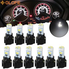 10x T5 74 37 White Led Instrument Panel Cluster Dash Gauge Light Bulbs Socket
