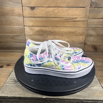 Vans Womens Size US 5 Comfycush Old Skool Tie Dye Lace Up Sneakers