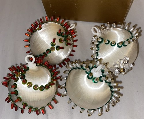 Vntg MCM Ornaments Meier & Frank Co. Rare Silk Thread 1950’s Lot 4 - Picture 7 of 14
