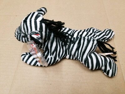 TY Beanie Baby Ziggy The Zebra Style 4063 PVC Pellets With Errors