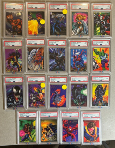 1994 Flair Marvel Lot of 19 All PSA 9 Newly Graded Scratch Free Case Free Ship - Picture 1 of 5