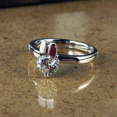 Miffy Dick Bruna Ginza Tenshodo Cut Face Ring Cubic Zirconia