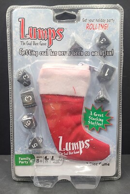 Lumps The Coal Dice Game Family Party 8 Dice Red Stocking Stuffer Holiday Fun