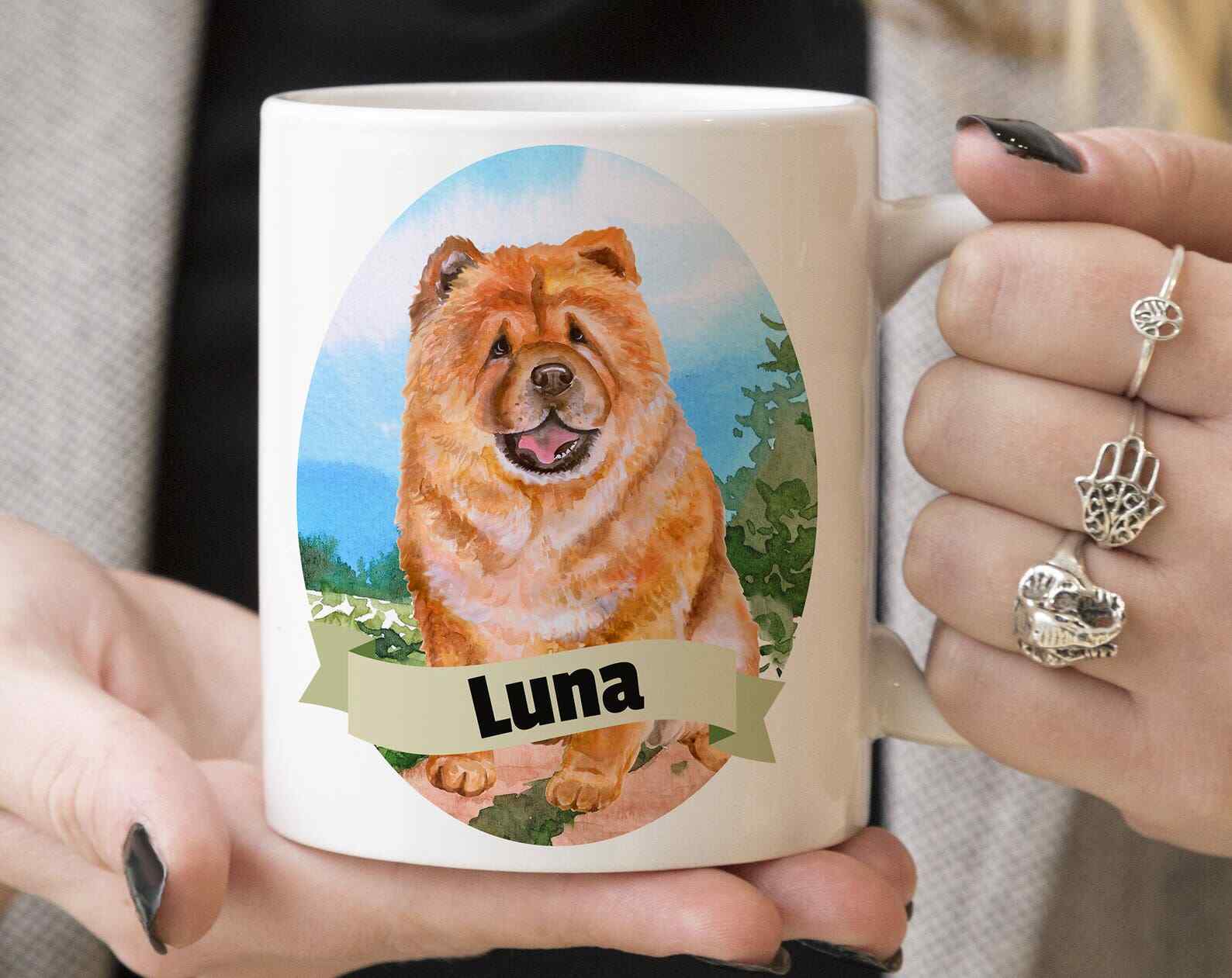 Chow Chow Custom Dog Mug Get Your Dogs Name On A Mug Dog Breed Mug Great Gift