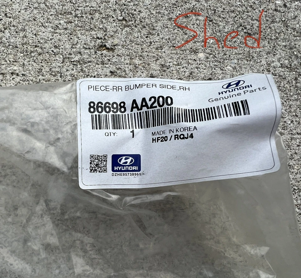 NOVO para-choque traseiro OEM moldura lateral de passageiros 2021-2013 Hyundai Elantra CROMO ESCURO - Imagem 4 de 4