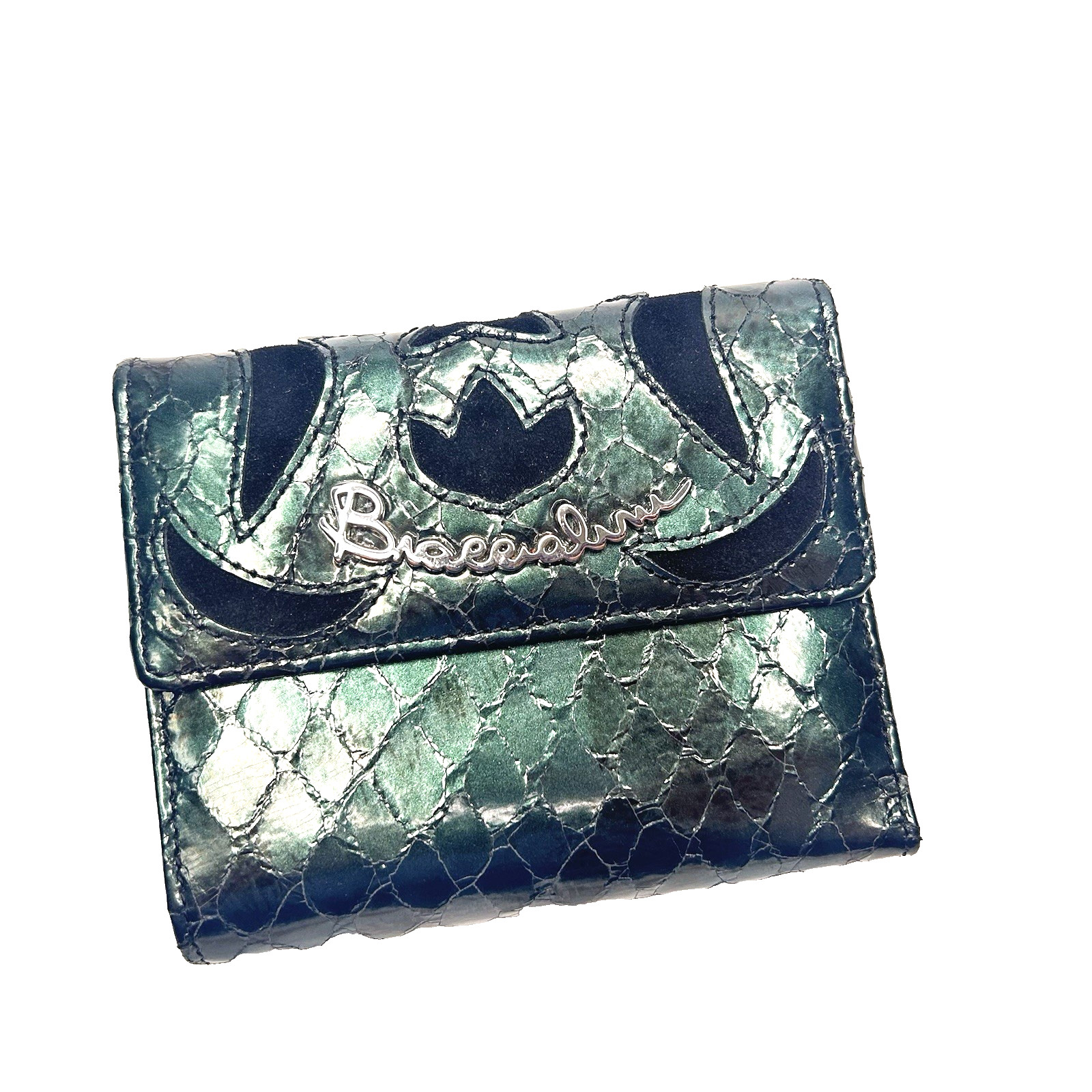 BRACCIALINA  Wallet Trifold Python Embossed Leath… - image 1
