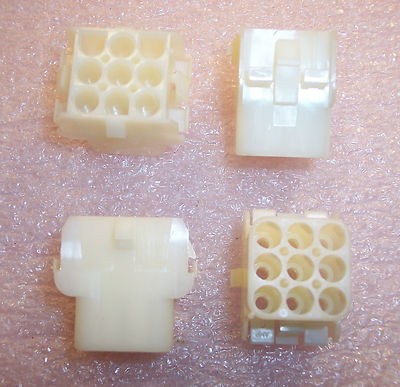QTY (20) 9 POSITION PANEL MOUNT RECEPTACLE CAP HOUSING 6.35mm 1-480707-0 AMP