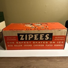 1950s Vintage Zipees Beginner Ice Skates, New Old Stock Very Clean