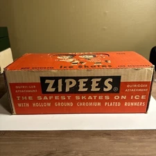 1950s Vintage Zipees Beginner Ice Skates, New Old Stock Very Clean
