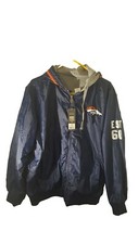 Nfl Proline Denver Broncos Reversible Hooded Jacket Size L NWT.