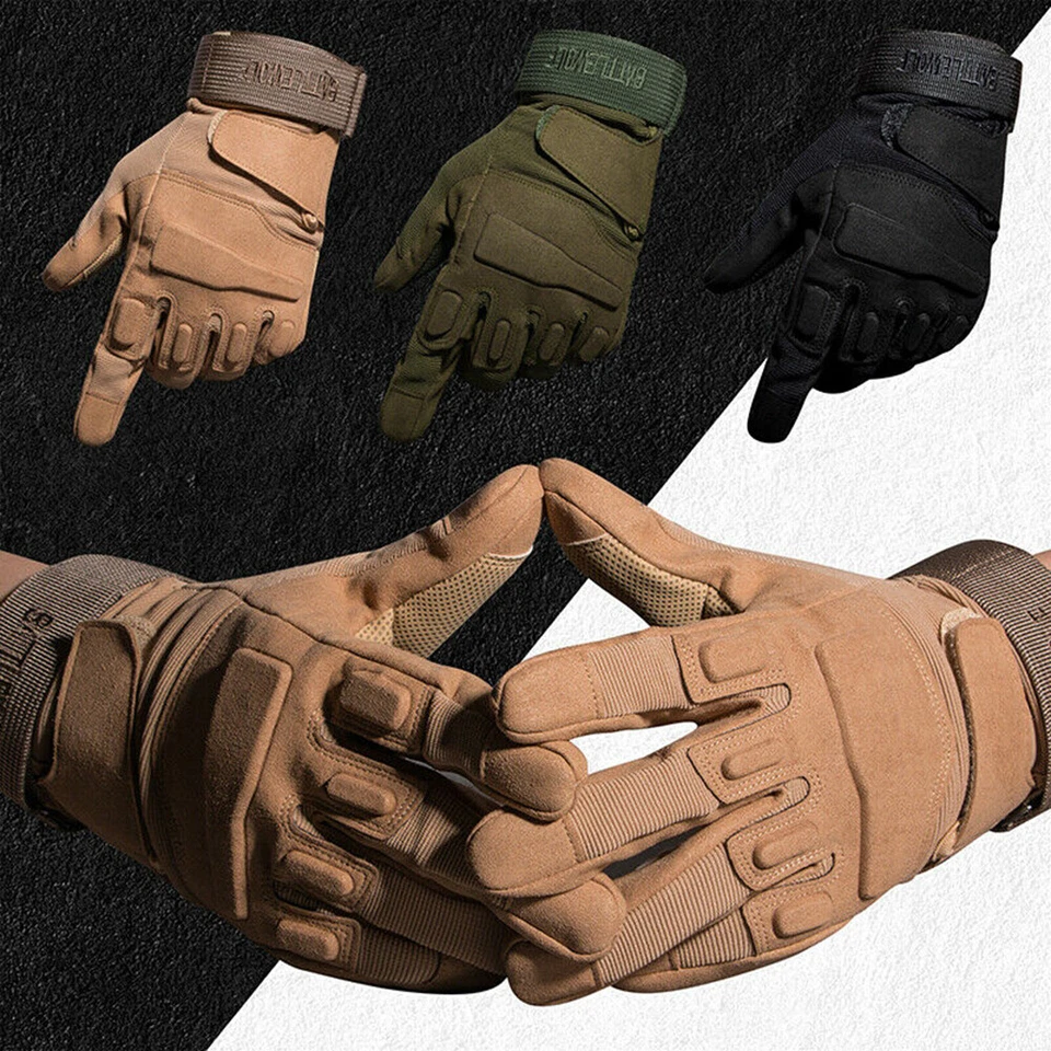 Tactical Gloves Army SWAT Military Combat Hunting Shooting Duty Gear Full Finger - Image 2 of 4