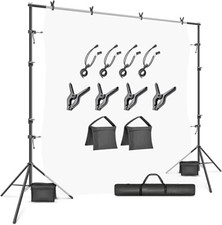 LimoStudio Photo Studio 10 x 9.6 Support Kit with Super Clamps, Sandbags, etc