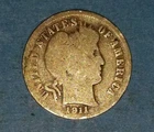 1911 Denver Mint Silver Barber Dime   ID #73-12