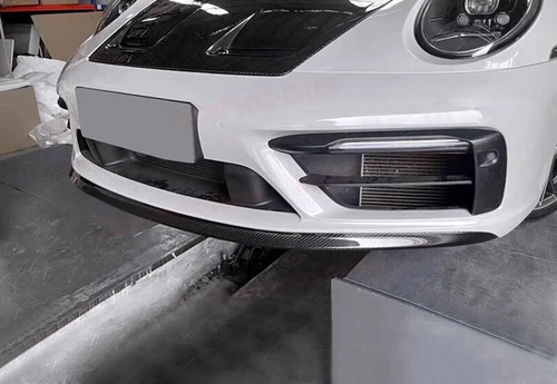 For Porsche 911 992 2020-2023 Carbon Fiber Front Bumper Lip Body Spoiler Lip - Picture 5 of 10