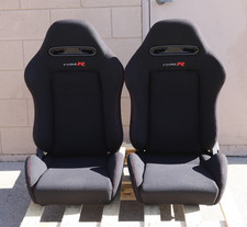 Recaro Sr3 Type-r Style Recliner Black Cloth Bucket Seats Fits Nsx Integra Civic Recaro Sr3 Type-r Style Recliner Black Cloth Bucket Seats Fits Nsx Integra Civic