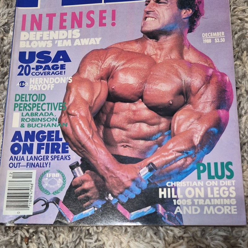 Flex December 1988 Bodybuilding Fitness Labrada Robinson Buchanan Anja Langer