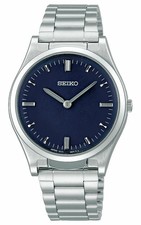 Seiko Tactile Reading SQBR021 Quartz Navy Dial 36mm Watch
