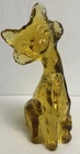 Fenton  amber color winking cat Fenton winking cat