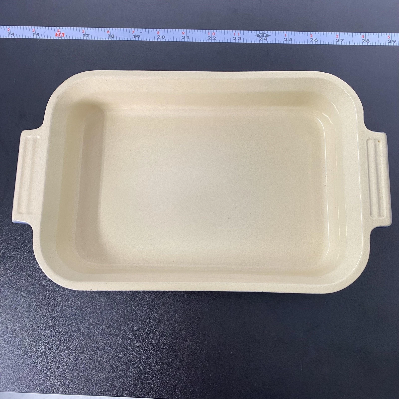 Le Creuset Rectangular Baking Dish 10x7x2 Blue Ceramic Pan France Bakeware