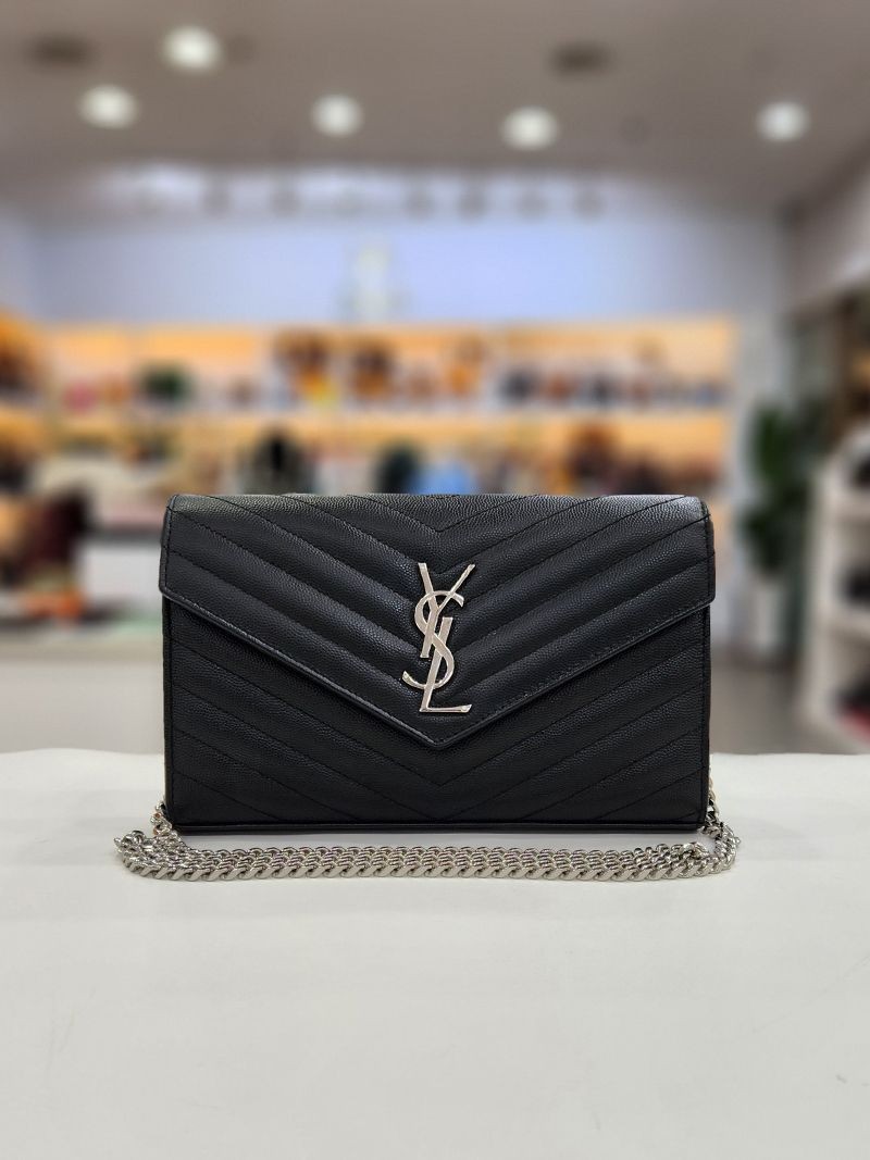 Borsa a tracolla Saint Laurent Matelassé Cassandra tono argento 377828 133651062