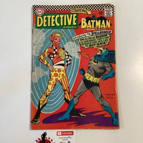 1966 DETECTIVE COMICS #358 LOW GRADE BAD SPINE BATMAN ROBIN SPELLBINDER DC COMIC