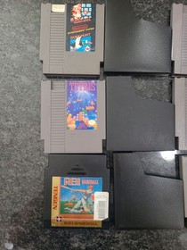 Nintendo NES Game Lot: Mario Bros, Duck Hunt, Tetris (6 Games Total) + Sleeves