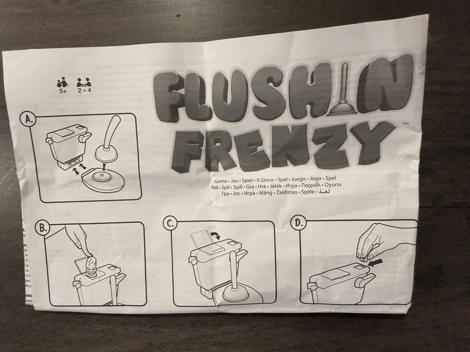 Flushin' Frenzy Mattel Game 2018 niños diversión familiar émbolo inodoro Foto 4 de 4