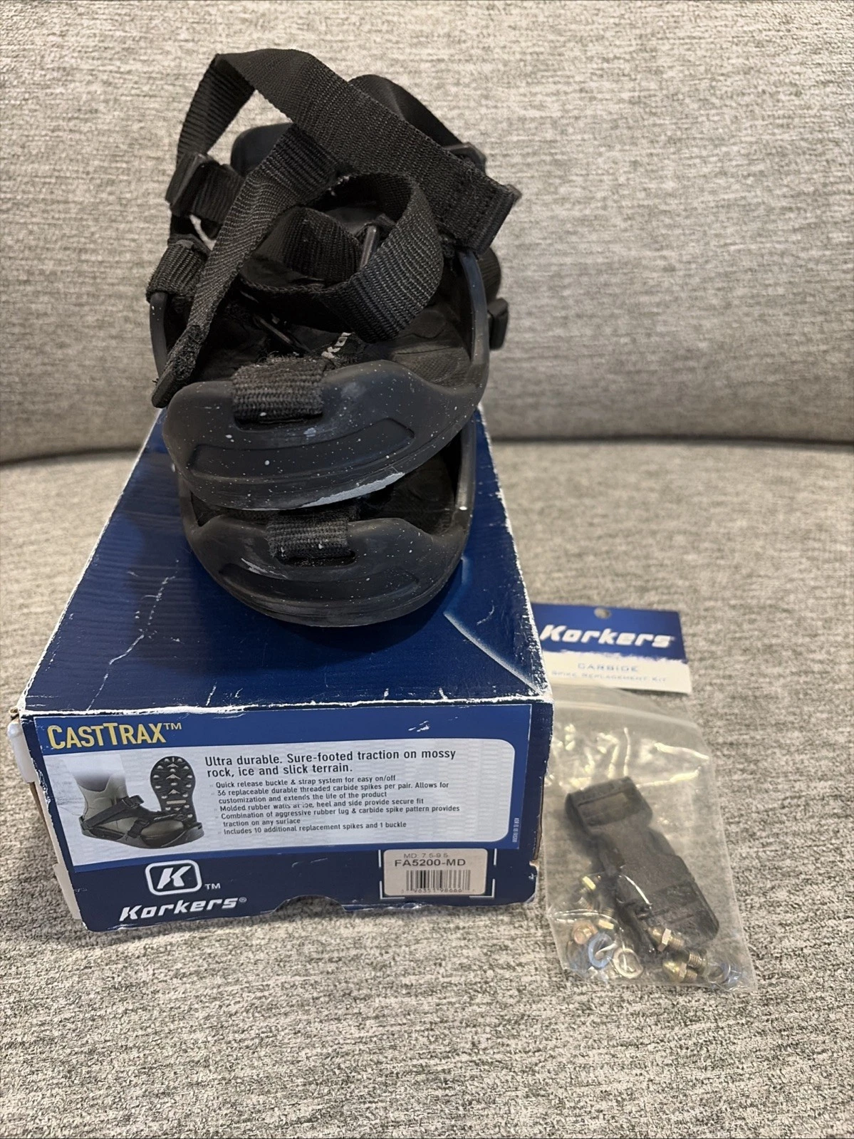 KORKERS CastTrax Quick Release Cleated Fishing Traction Overshoes 7.5 to 9.5