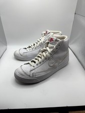 Nike Blazer Mid '77 GS White Logo Print DJ4624-100 Kids 6 Sneaker Leather Skate