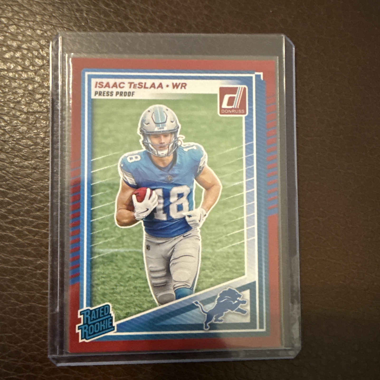 2025 Panini Donruss - Rated Rookie Isaac Teslaa #338 Press Proof Red (RC)