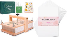 Flower Press Kit with 20 Blotter Sheets for Plant Preservation, 11.8"x8.3