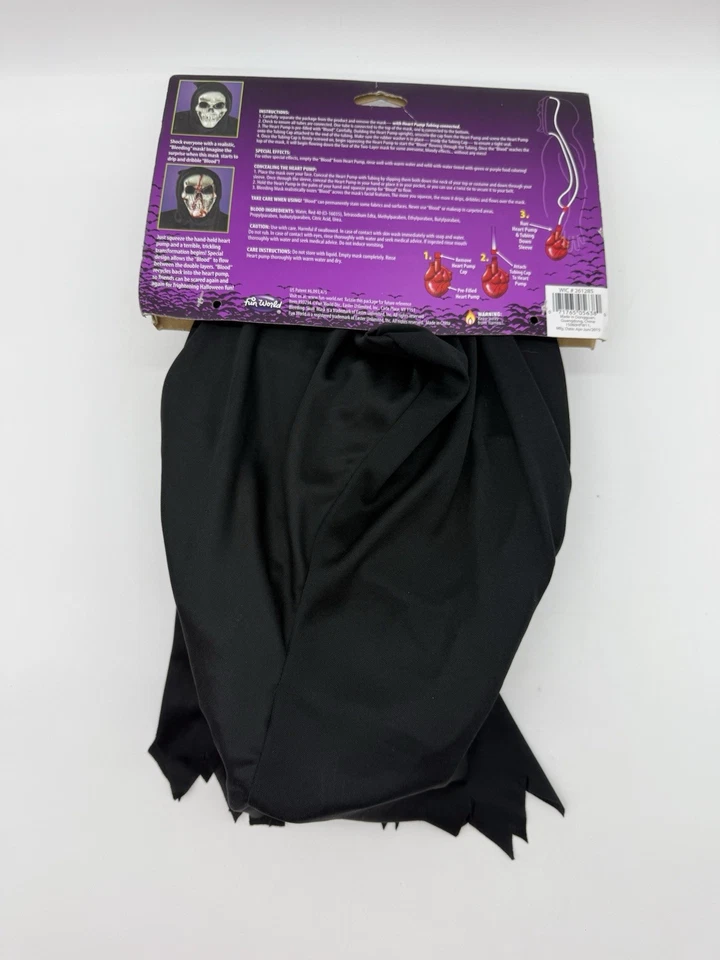 Halloween Mask Bleeding Skull Two Layer Fake Blood Flow Down Face Scary Effect - Image 2 of 4