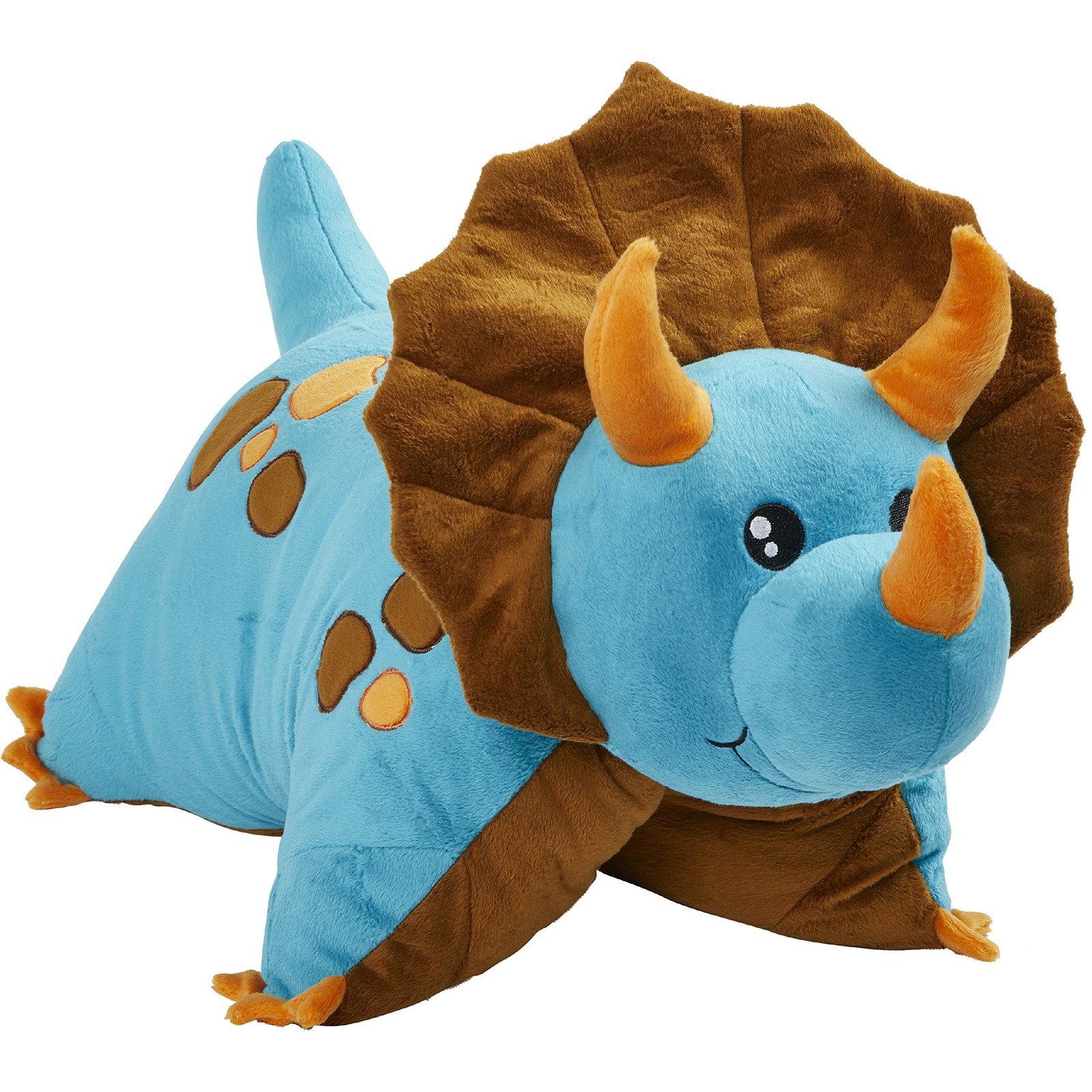 Blue Triceratops Dinosaur Stuffed Animal 18-Inch Plush Toy for Kids