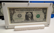Premium White Carbon Fiber 7-mil Mylar Currency Frame Wide Stand Dollar Bill Premium White Carbon Fiber 7-mil Mylar Currency Frame Wide Stand Dollar Bill