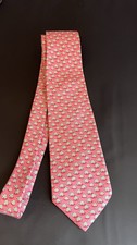 Vineyard Vines Neck Tie, Salmon Pink With Green Turtles