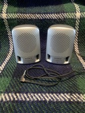 Retro SRS-P3 Stereo Speaker System Silver Walkman Speakers 3.5mm Jack