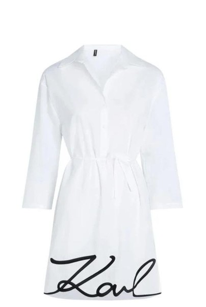 Women Karl Lagerfeld Dress White Cotton 38 / M /