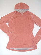 Simms Bugstopper Solarflex Hoody UPF Pullover Women M Salmon Hue Hiking Fishing