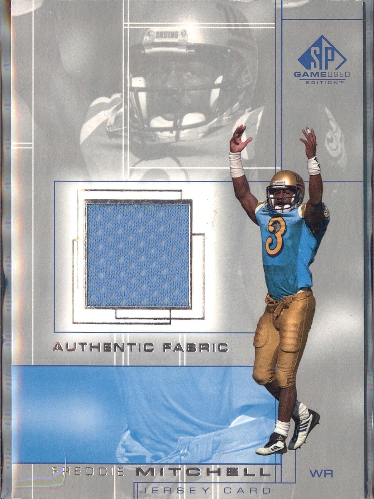 Freddie Mitchell SP Game Used Authentic Fabric #FM Authentic Fabric-Gold